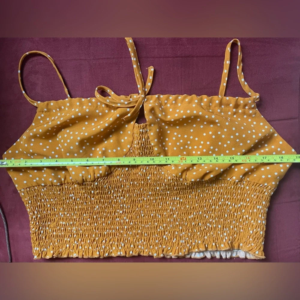 Orange polka dot crop top XL - Picture 5 of 9